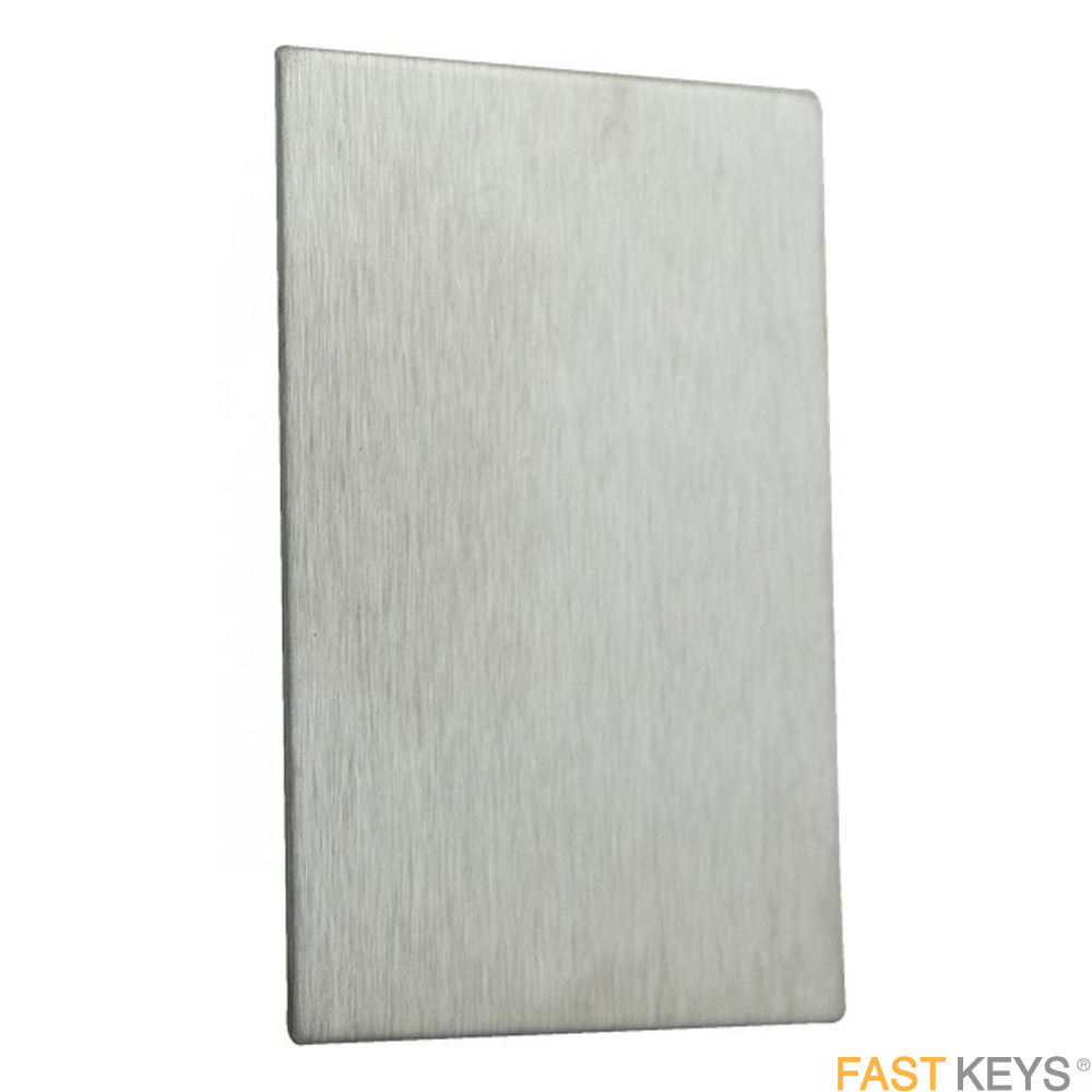 Repair plate escutcheon, Jumbo, satin stainless finish.