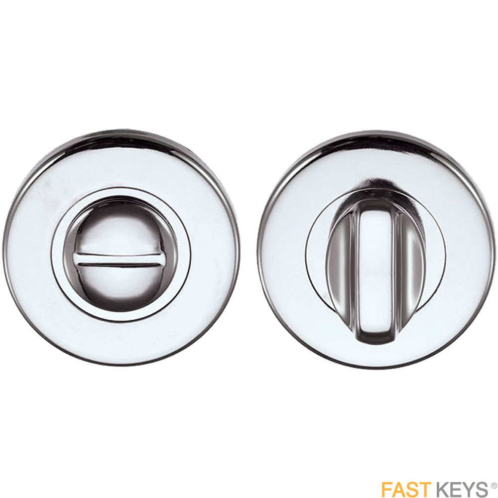 Bathroom snib and release, polished strainless steel. Bathroom Handles