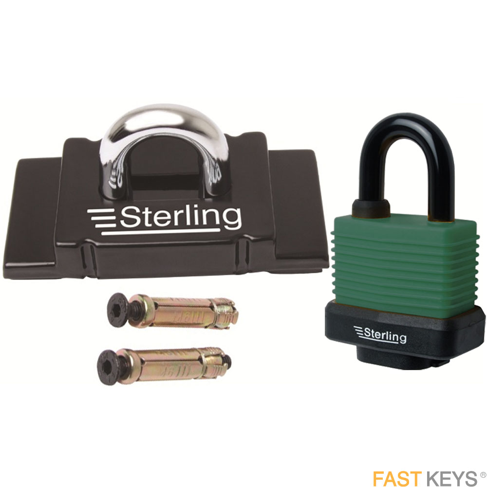 Sterling security anchor and padlock.