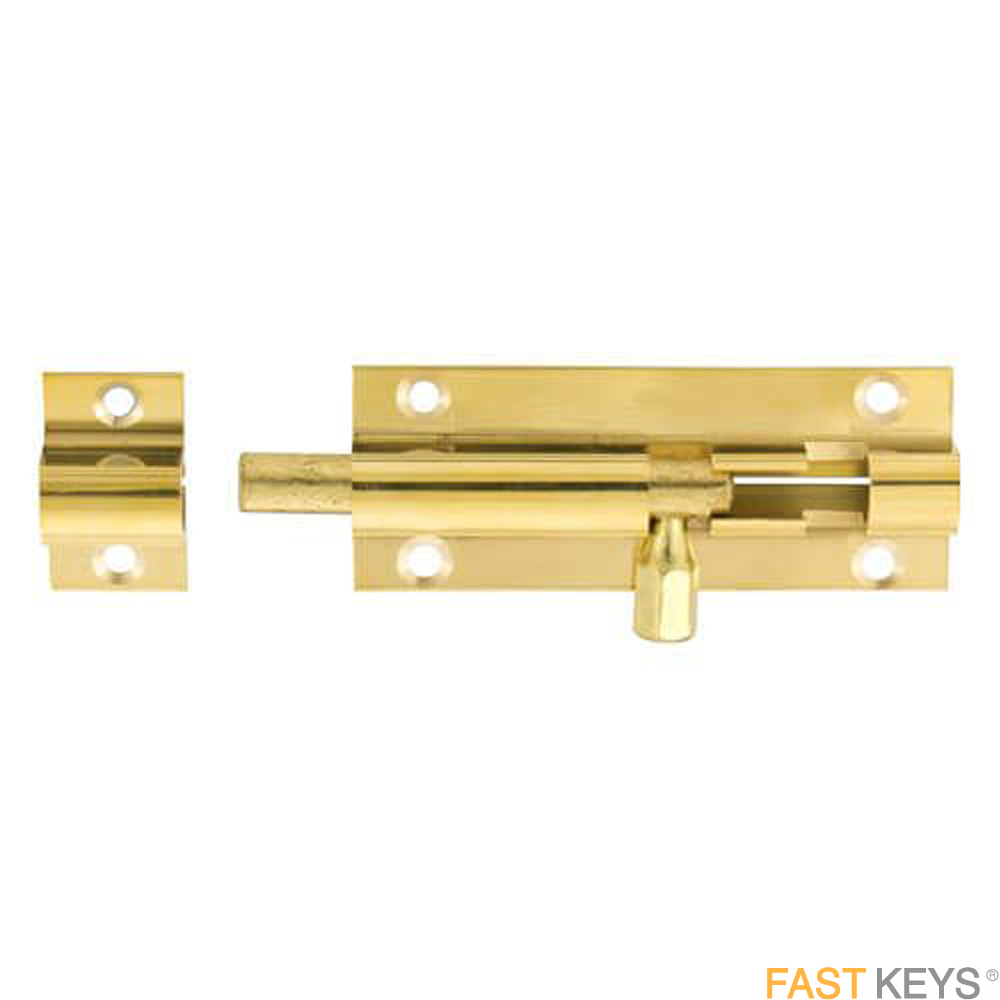 TSSBARB25B Standard Duty Straight Barrel Bolt - 2.5" Brass Finish