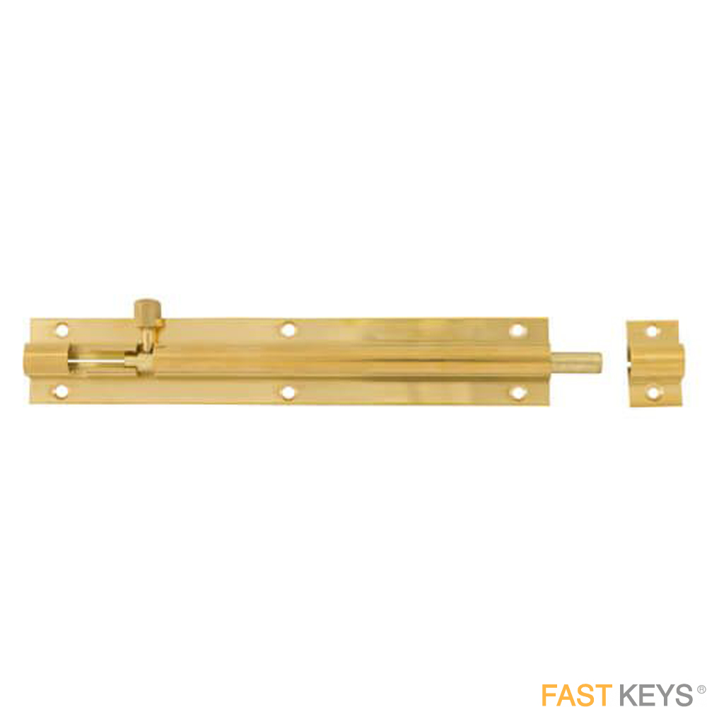 TSSBARB6B Standard Duty Straight Barrel Bolt - 6 inch, Brass Finish