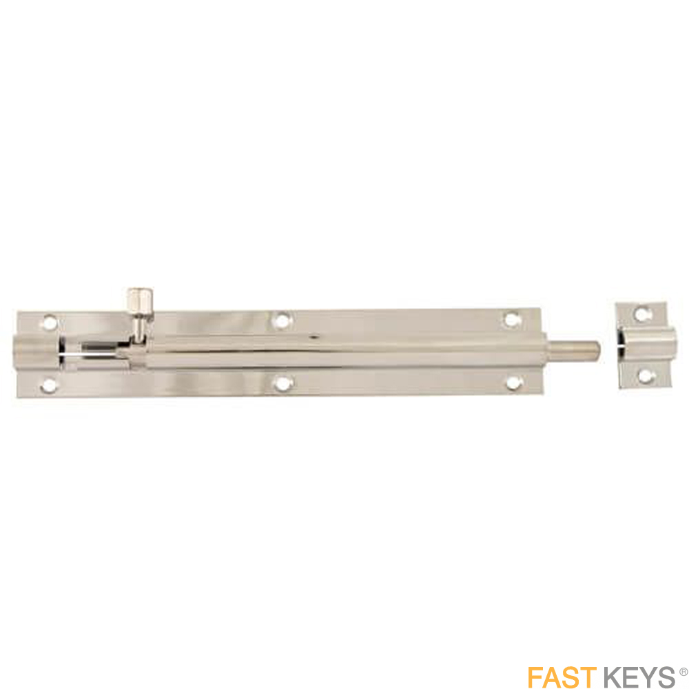 TSSBARB6C Standard duty straight barrel bolt 6" - Chrome finish Bolts