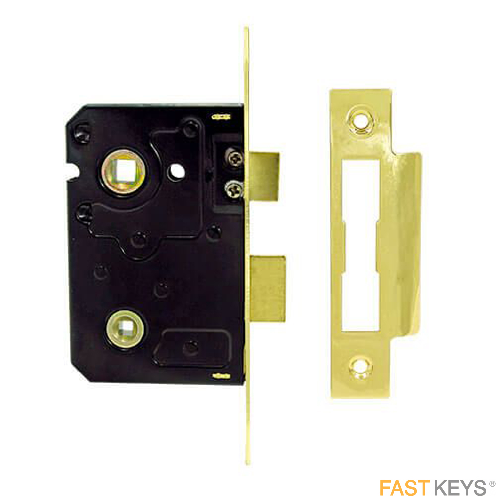 TSSBATH25VB Bathroom mortice sashlock 67mm (2.5"), brass finish