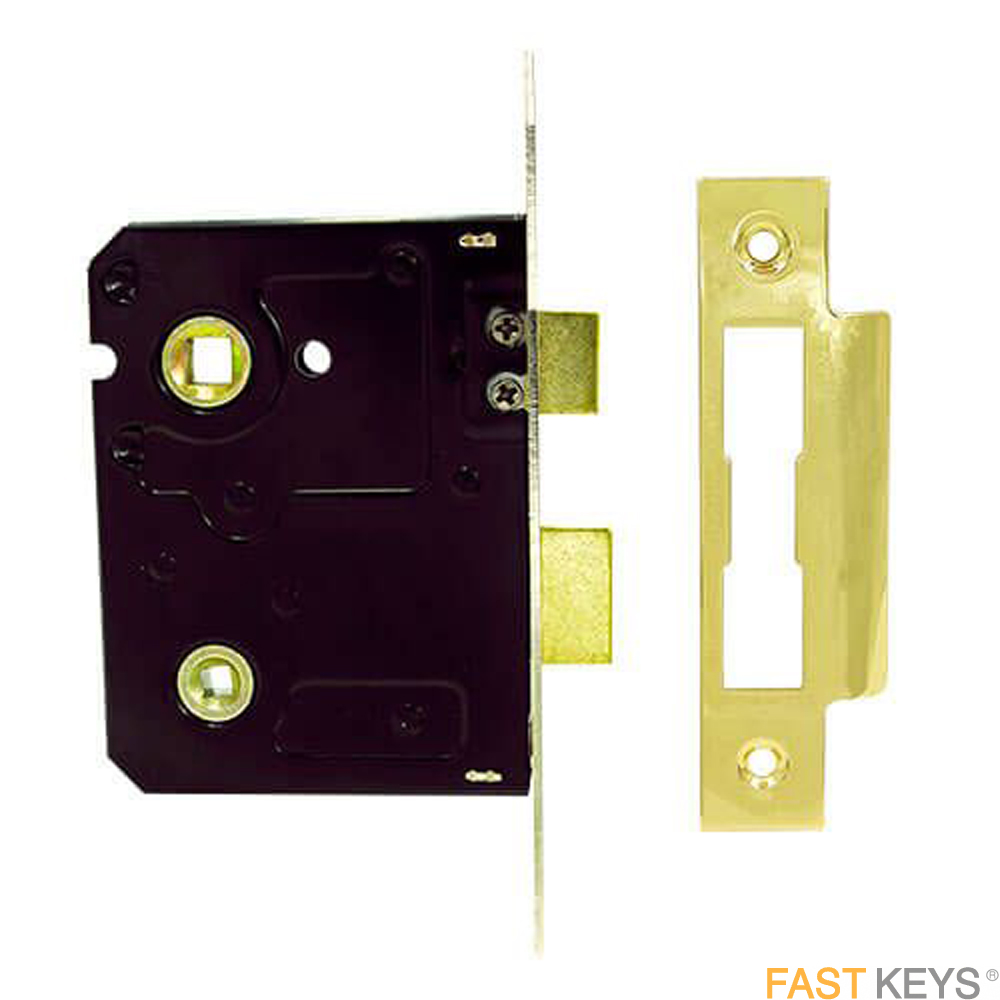 TSSBATH3VB Bathroom mortice sashlock 79mm (3"), brass finish