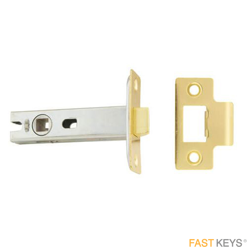 TSSTUBML3B Mortice Tubular Latch 77mm Brass Finish