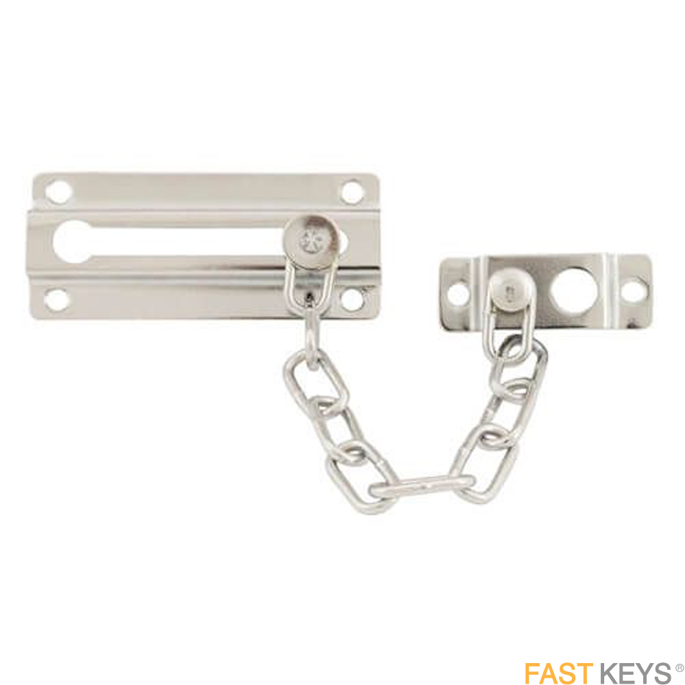 TSSSLDOCHAINC Non-Locking Sliding Door Chain, 195mm Chrome Finish