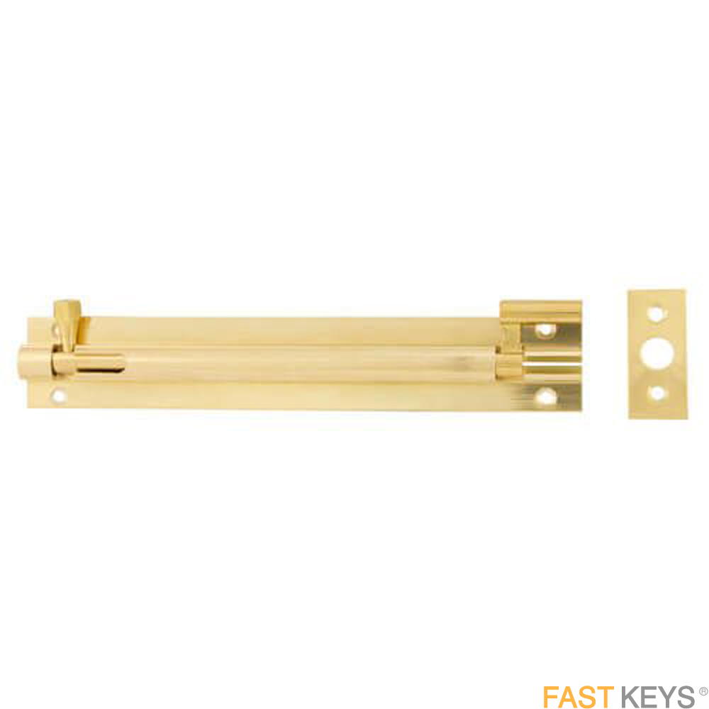 TSSNBAR6B Standard Duty Barrel Bolt - 6" Brass Finish