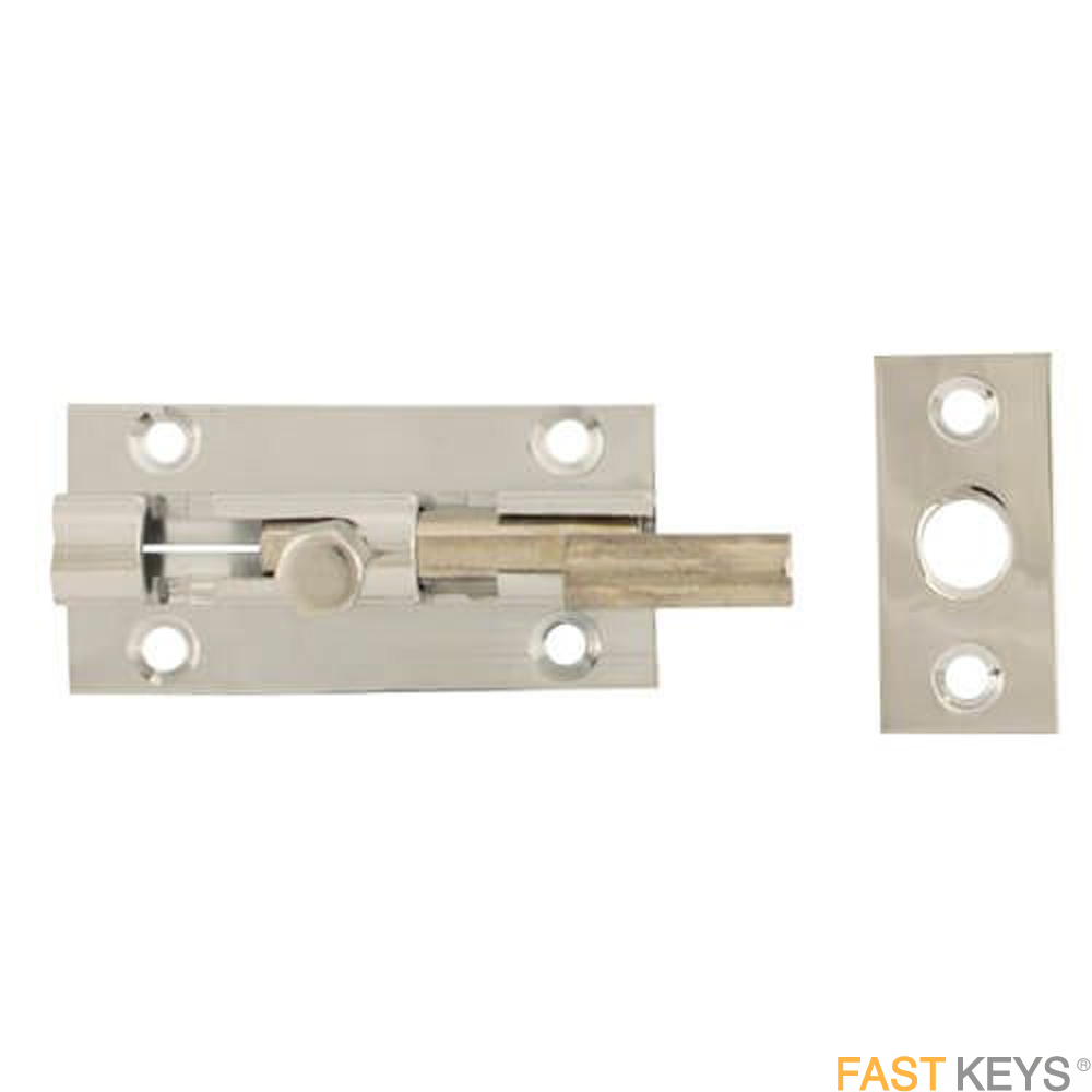 TSSNBARB2C Standard Duty Necked Barrel Bolt - 2" Chrome Finish