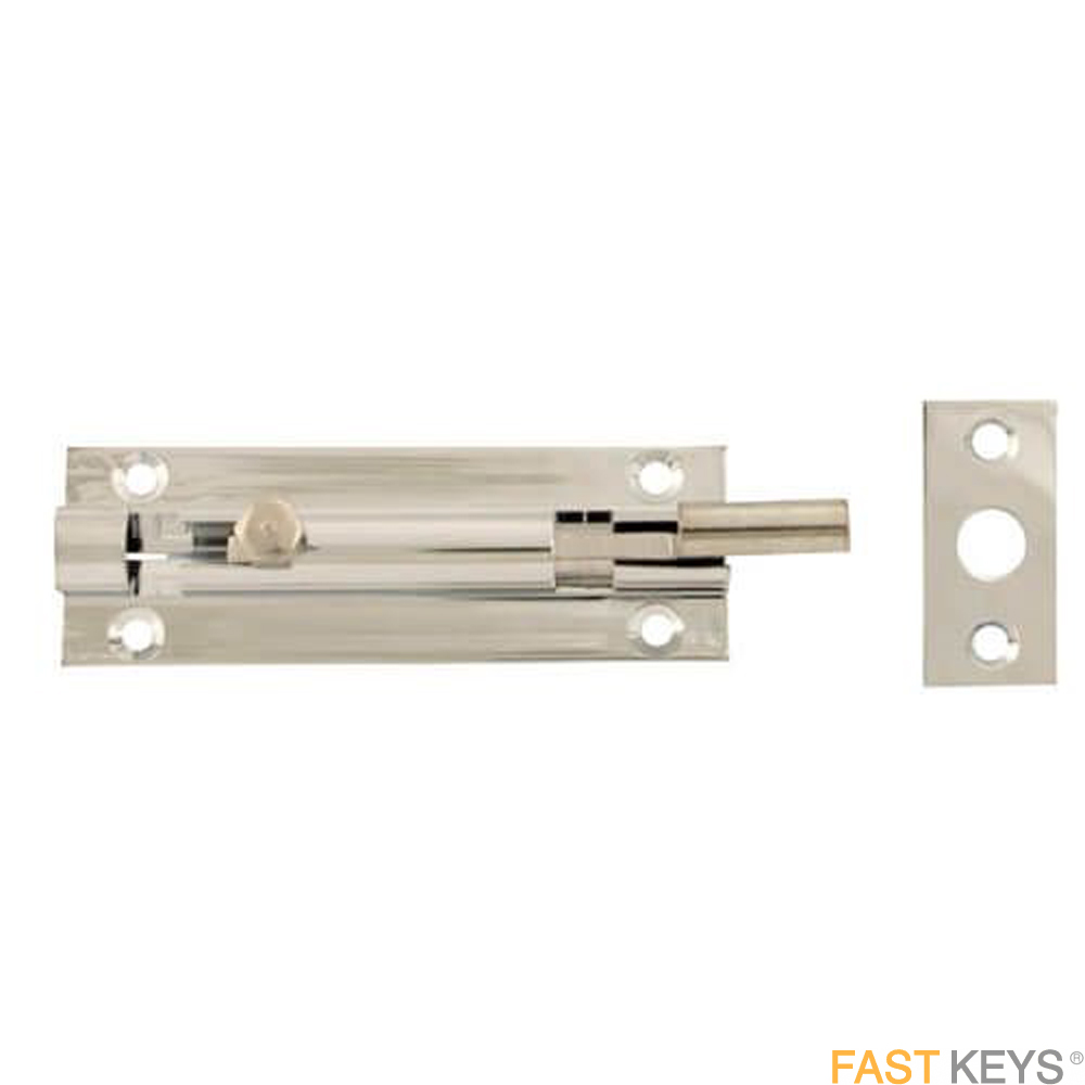 TSSNBARB3C Standars Duty Necked Barrel Bolt - 3" Chrome Finish