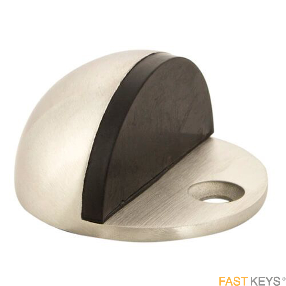 TSSDOORSTOVSSS Oval Floor Fix Door Stop - Satin Stainless Steel