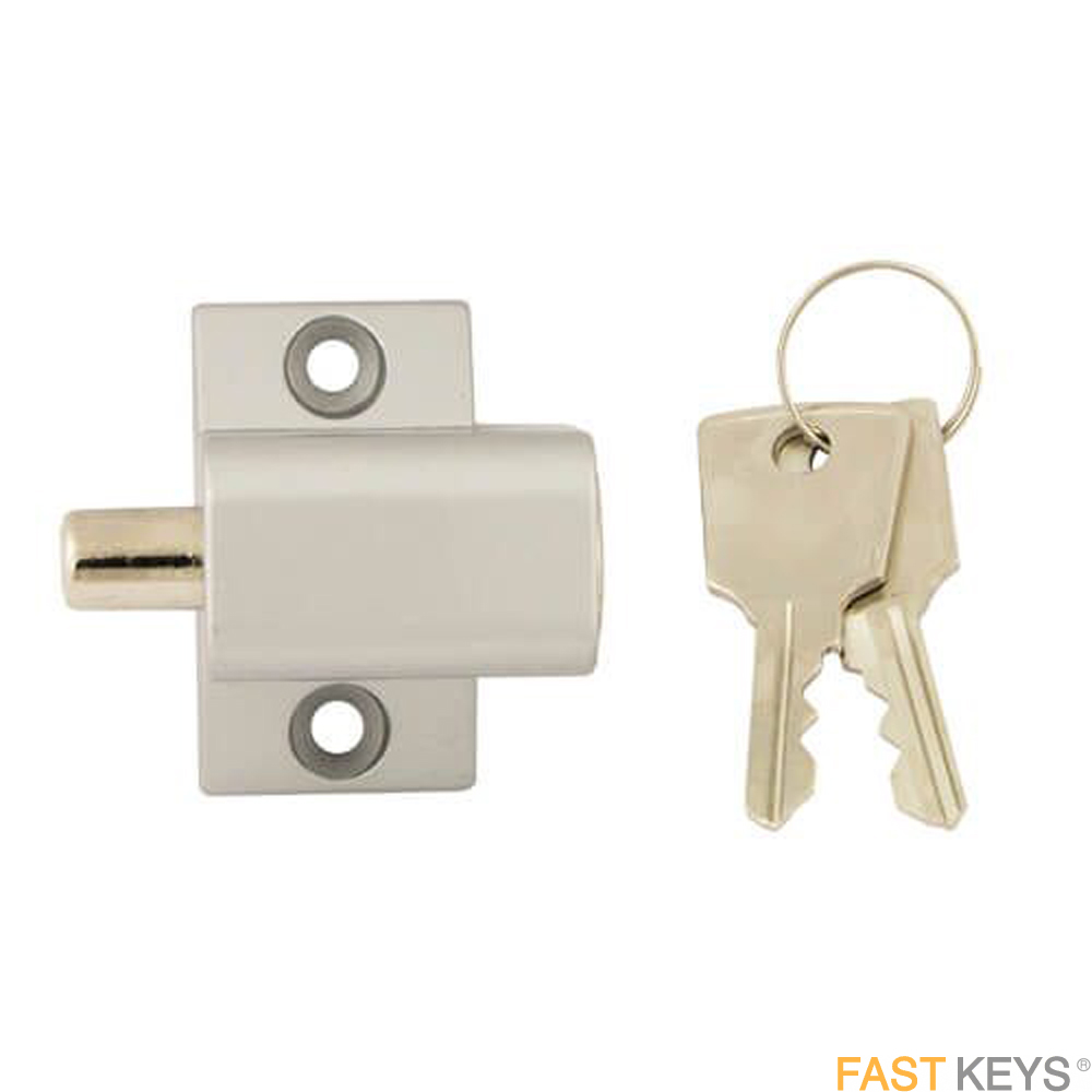 TSSPBPLOCKS Patio Dorr Lock - Silver Finish