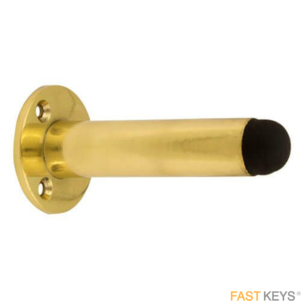 TSSDOORSTSFB Projecting Surface Fix Door Stop - Brass Finish Domestic Hardware