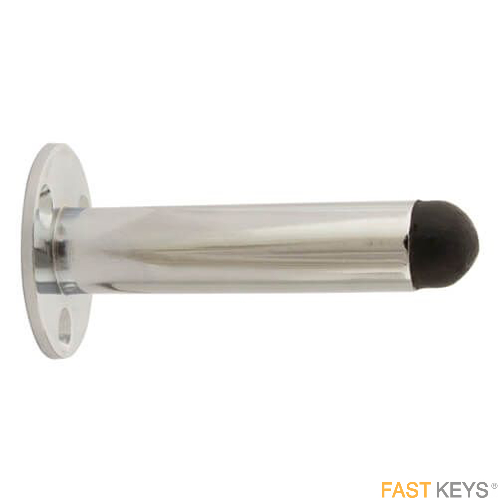 TSSDOORSTSFC Projecting Surface Fix Door Stop - Chrome Finish