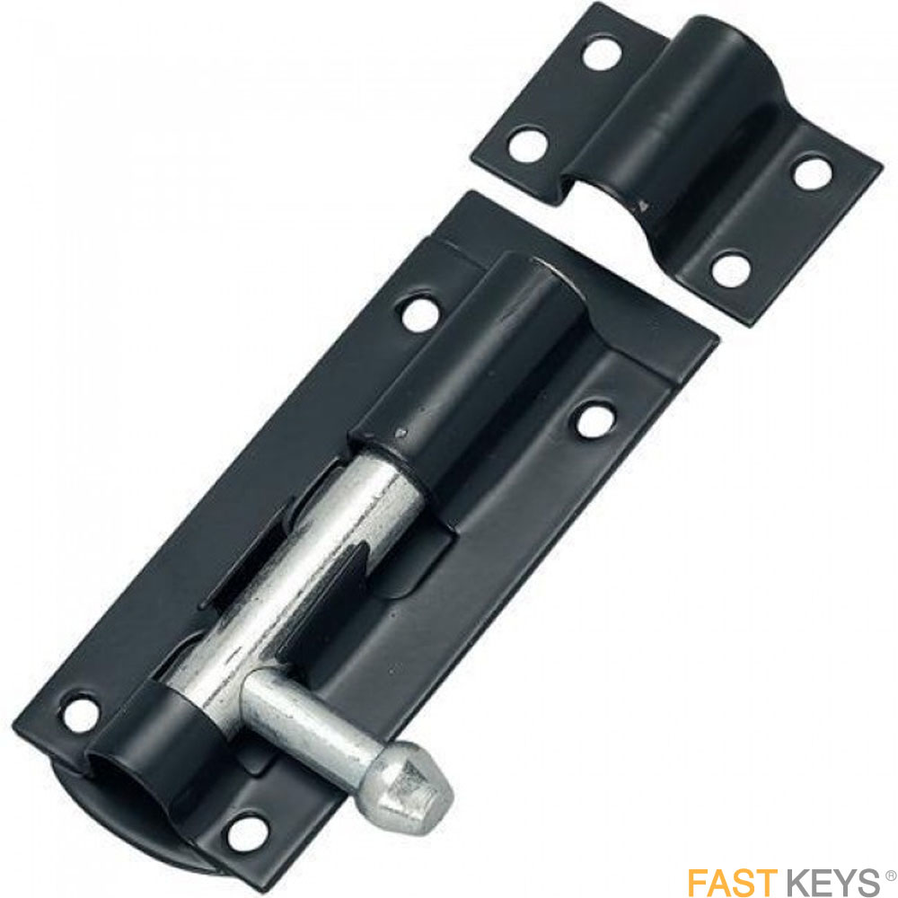 Crompton Tower Bolt - 6 Inch Tower Bolt Black Bolts