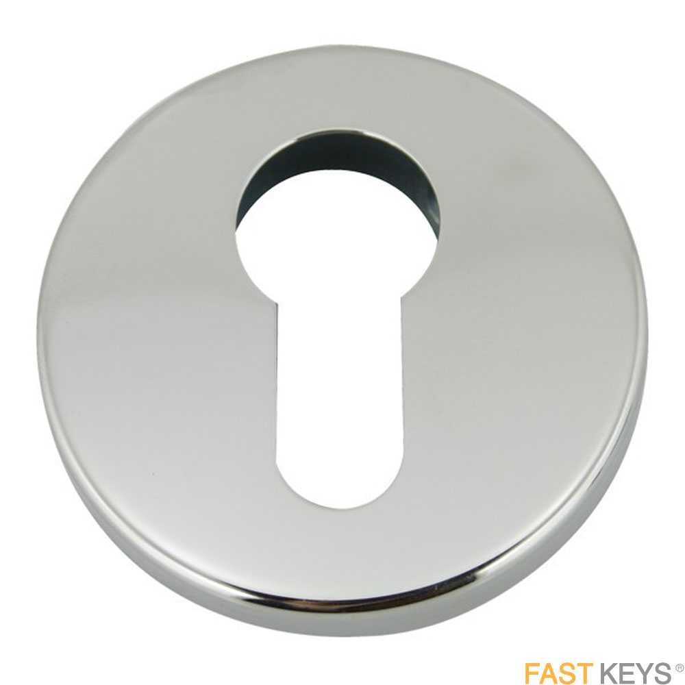 URFIC UR034 Pair of Escutcheons for round rose handles - nickel plated