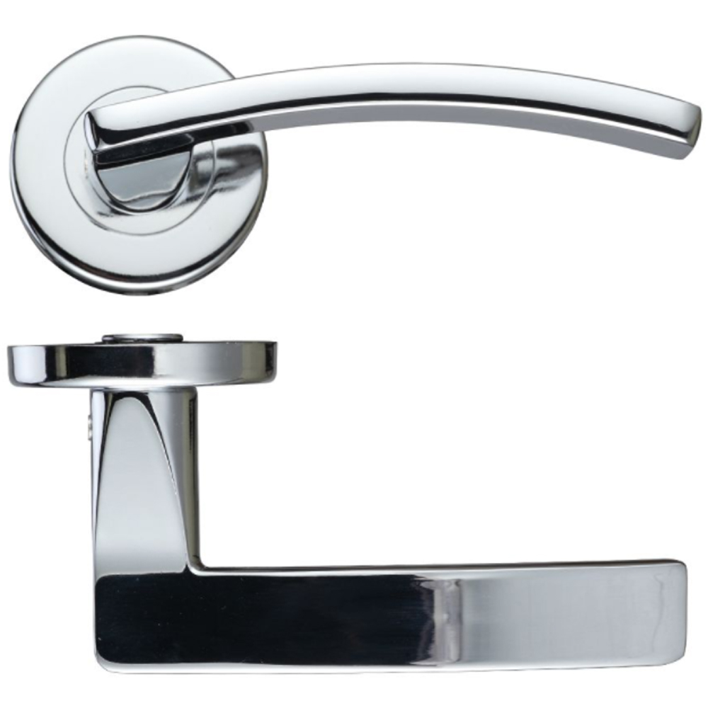 ZOO ZCZ030CP Toledo lever on round rose - PC Wooden Door Handles