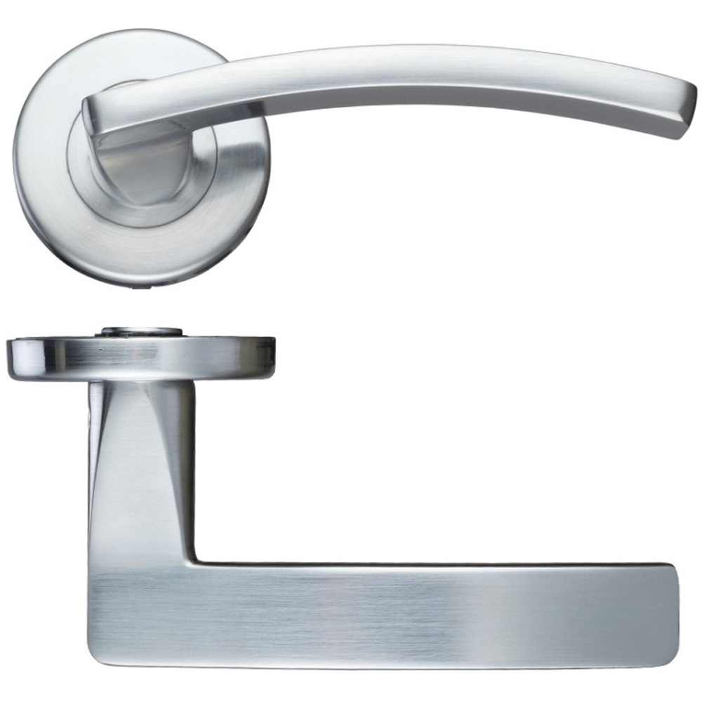 ZOO ZCZ030SC Toledo lever on round rose - SC Wooden Door Handles