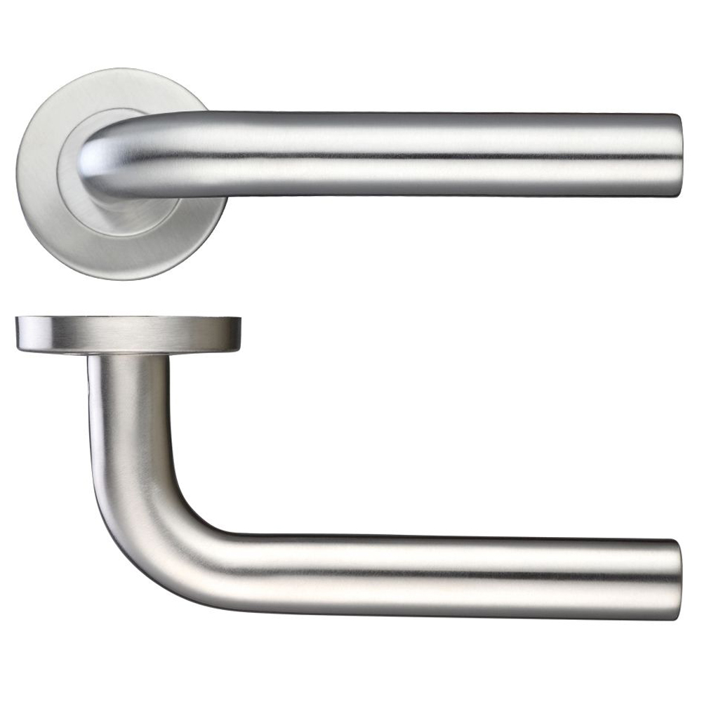 ZOO ZCS2020 Radius lever - Push on rose (sprung) Wooden Door Handles