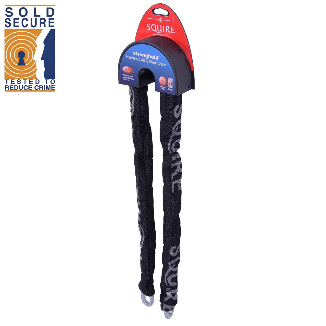 Squire J4 Stronghold Sold Secure Hardened Alloy Chain 8mm x 1200mm Chains