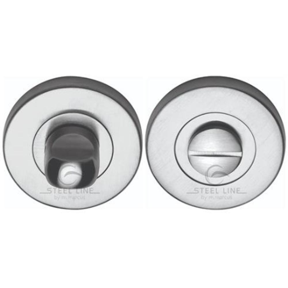 Bathroom snib and release, stainless steel finish. Bathroom Handles