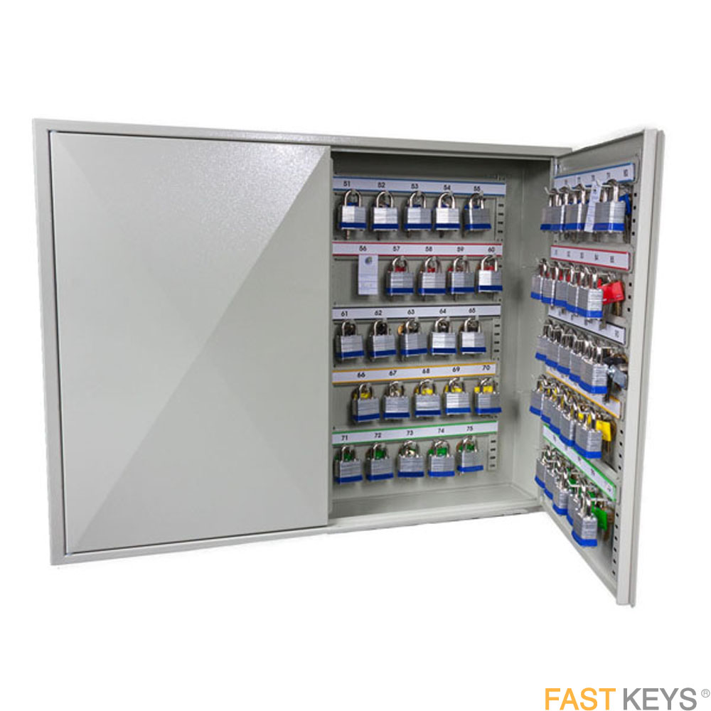 The Phoenix KC0503E, 100 Hook Key Cabinet has been designed specifically for bunches of keys.