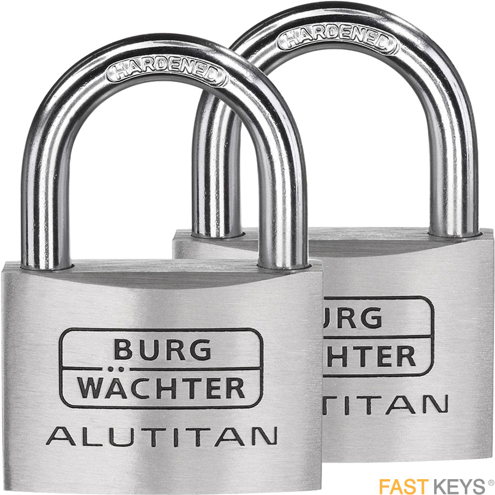 Burg Wachter 77040SBDUO, Pair of 40mm Alutitan padlock