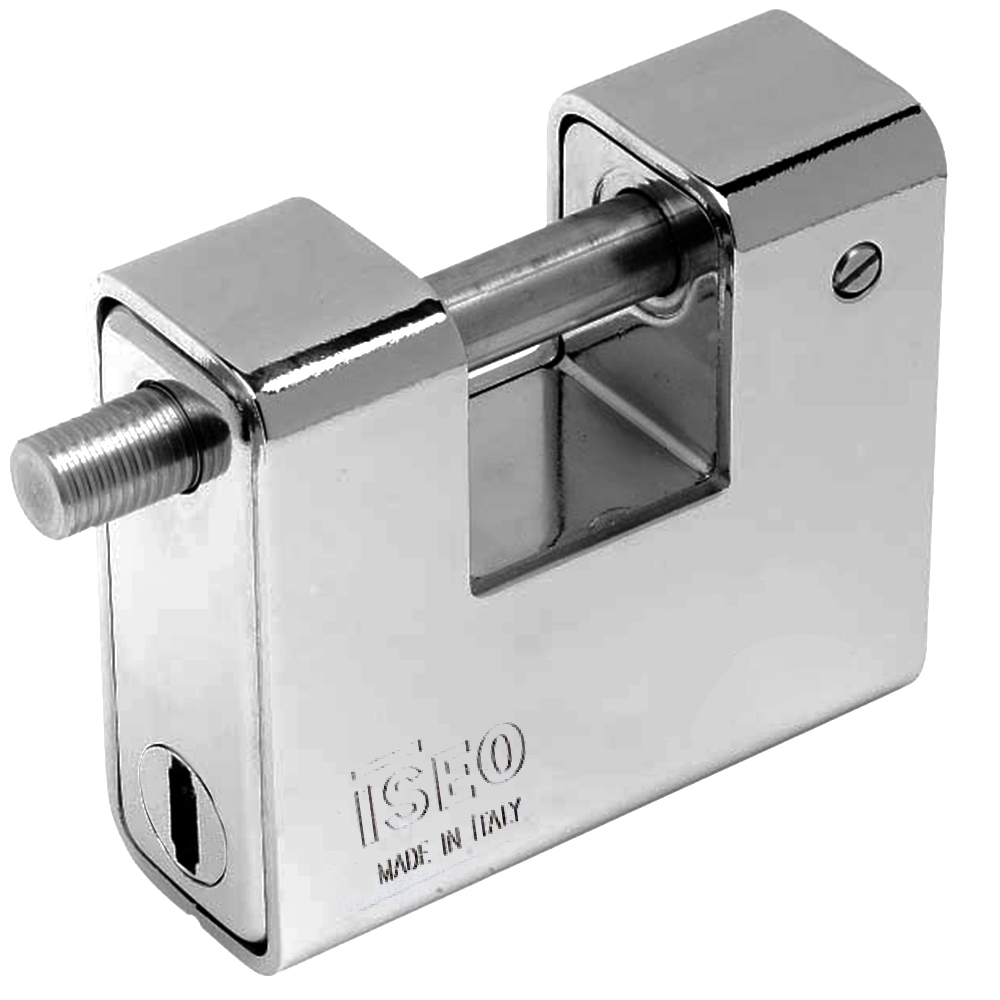 ISEO fully armoured sliding shackle carbonitrided steel lock