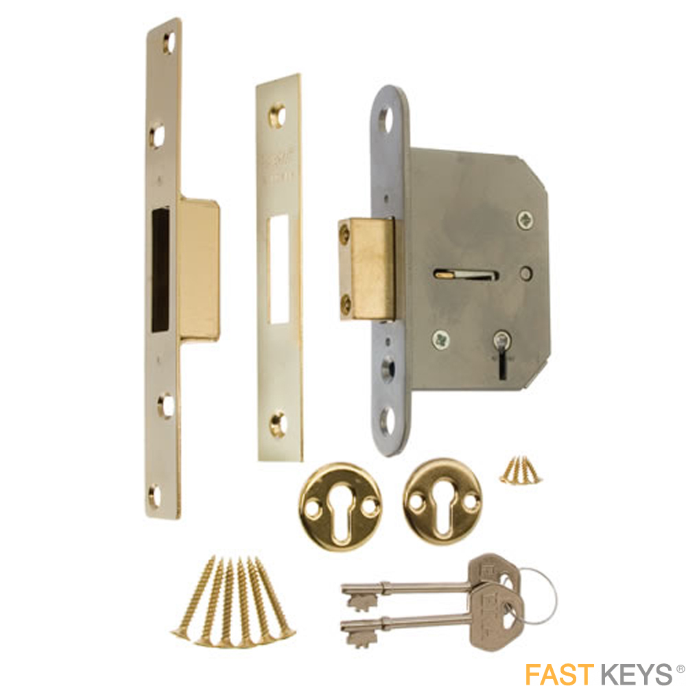 ERA Viscount 201 5 lever mortice deadlock 64mm polished brass