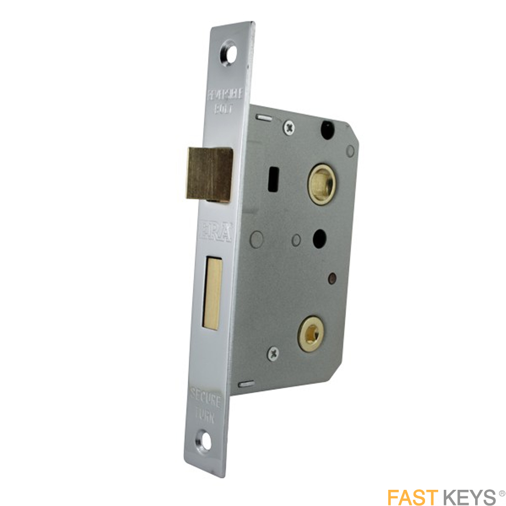 ERA 3 inch Bathroom Lock - Chrome Effect