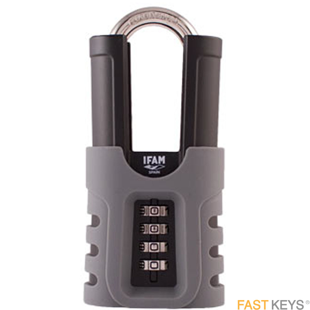 IFAM 051840 Black Force High Security Combination Padlock - Closed Long Shackle