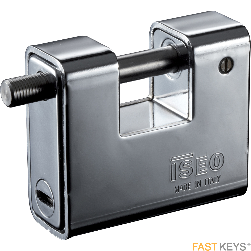 ISEO 809-909 90mm Boxer Rectangular Padlock - F5. 5 Pin Open Profile.