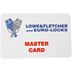 Lowe & Fletcher master card for RFID digital combination lock. RFID Cards