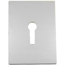 Jumbo mortice escutcheon, satin stainless steel finish. Door Pulls and Keyhole Escutcheons