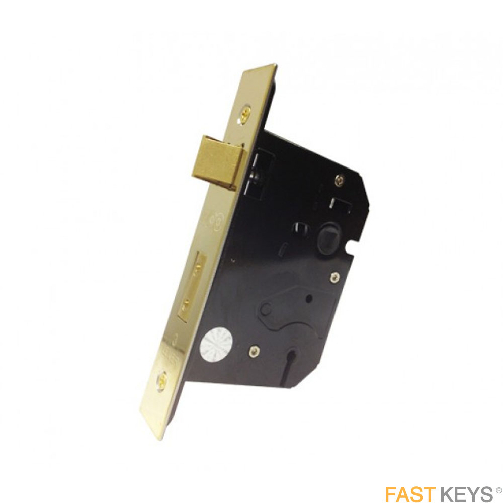 ZOO ZURS364PVD 3 lever sashlock, 64mm, gold finish