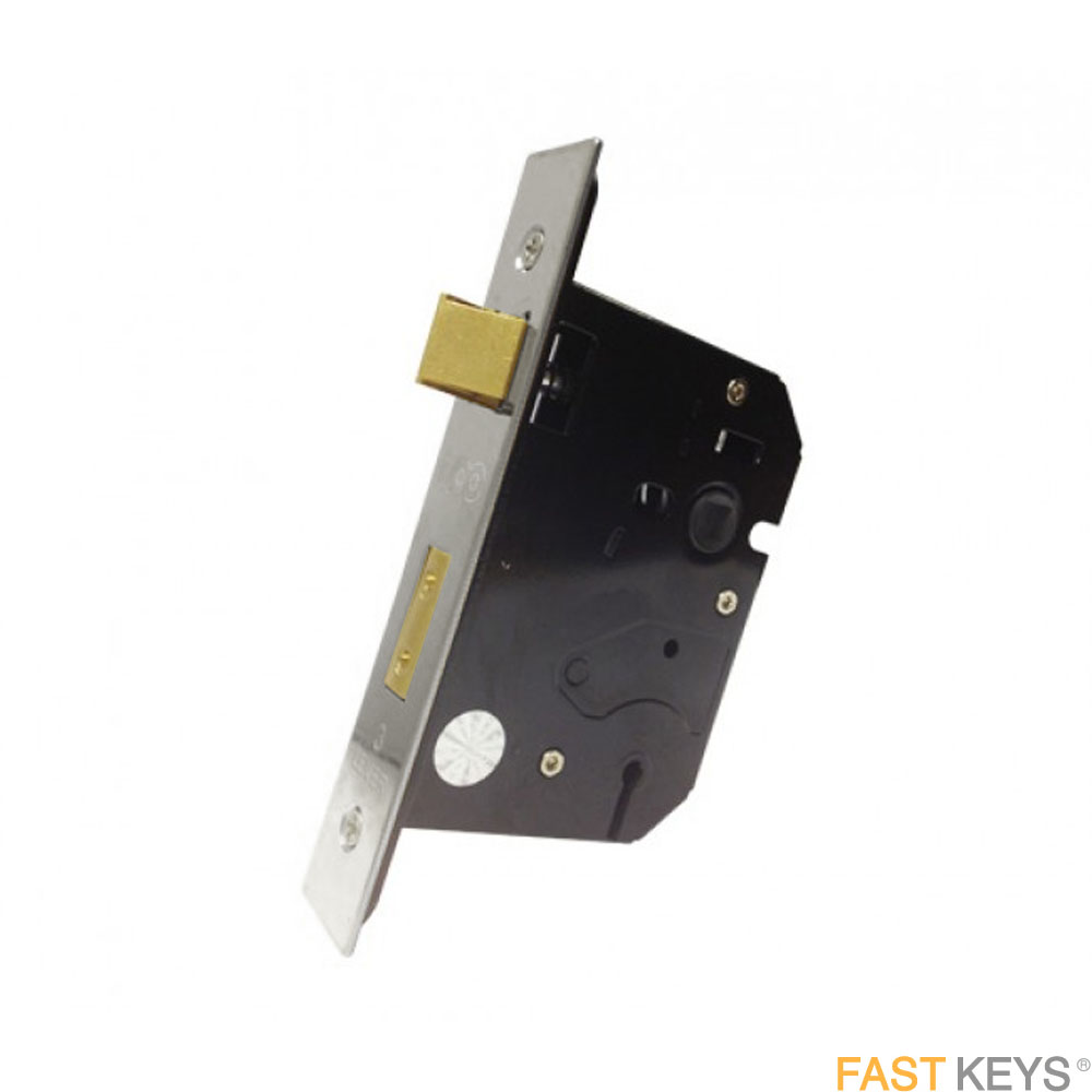 ZOO ZURS376SS 3 lever sashlock, 76mm, stainless steel finish
