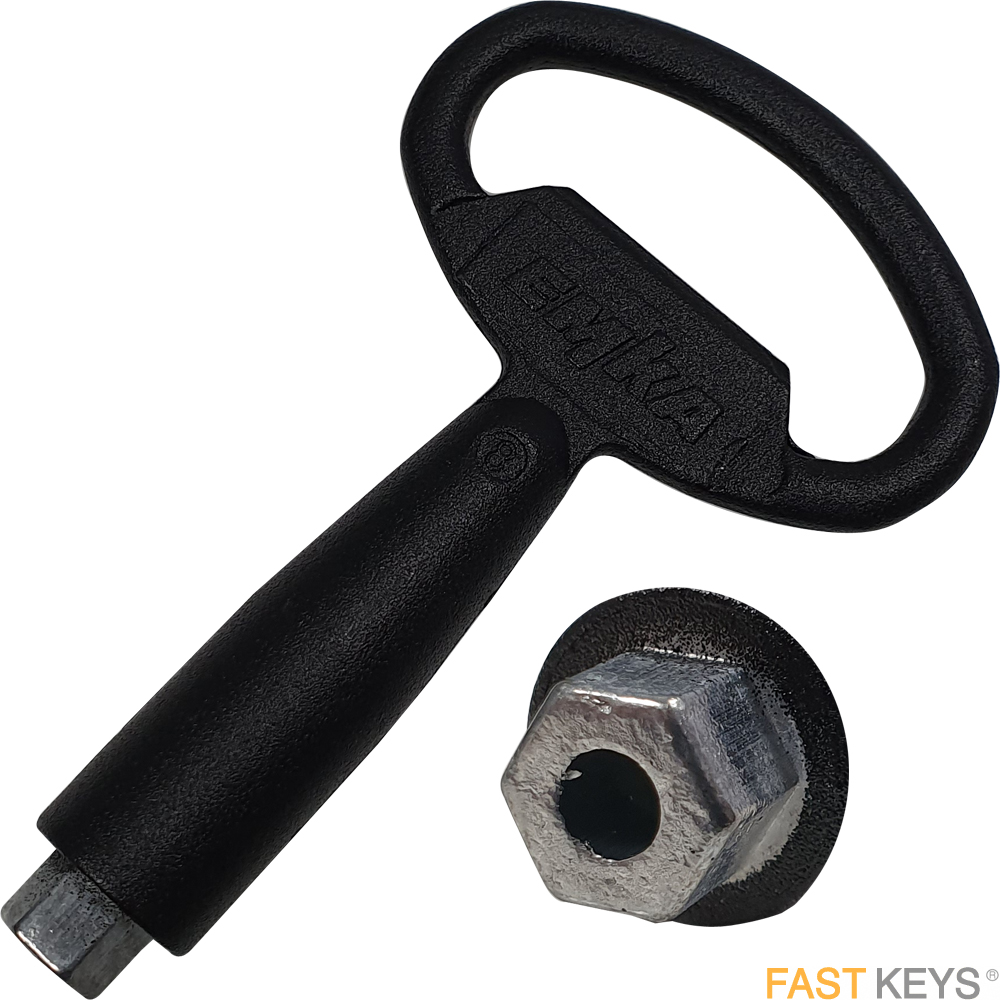 EMKA 1004-49 Form A 8mm Hexagon Head With Bore Hole Budget Key