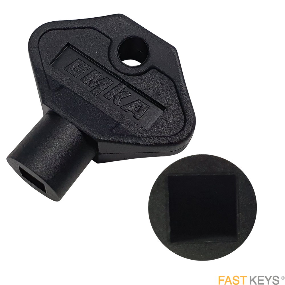 EMKA 1004-35 Form F 8mm Square Poly Budget Key
