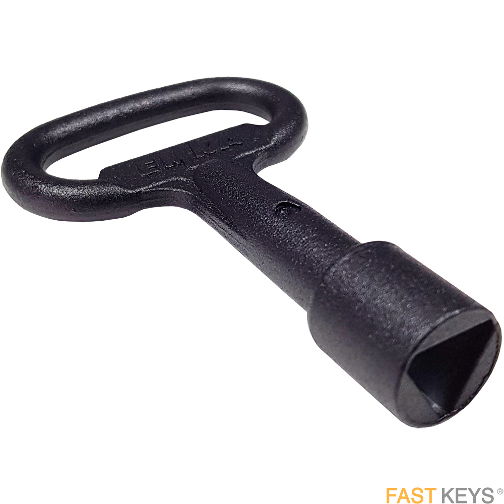 Meter box key 10mm Triangular profile. 85mm overall length.